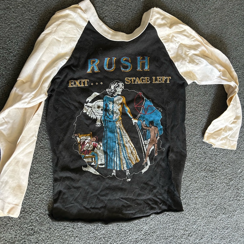 Graphic Long Sleeve Tee - Black and Cream